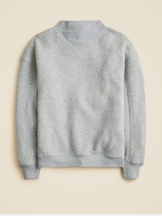 J. Crew Tops - J Crew Heritage terry mockneck sweatshirt CN186 Size M 100% Cotton